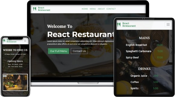 ReactJS restaurant project