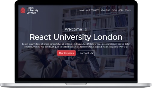 University website de with React JS